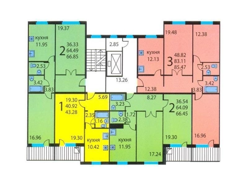 Квартира 44,00 м2 по улице московский тракт 161 в тюмени - п.